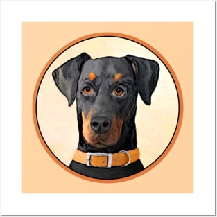 Doberman Pinscher Painting - Original Dog Art Posters and Art